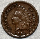 Extra Fine 1864 Bronze Indian Head Cent, Well-Detailed, Chocolate-Brown specimen