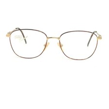 Safilo Emozioni Vintage Eyeglasses Gold Brown Oval Frame Made in Italy 22578