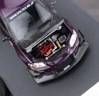 GB TM 1:64 Purple Carbon Lancer EVO 9 IX Sports Model Diecast Collect Car