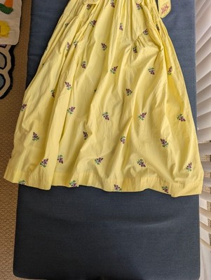 Damson Madder Tish Poplin Midi Dress Grape Embroidery 10UK/6US | eBay