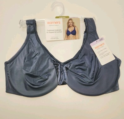 NWT WARNER'S SIZE 42D Signature Support BRA 35002A in BLUE #B96 C8