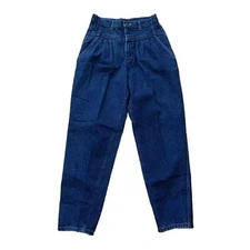 Lee Jeans Women’s 26x29 Blue High Rise USA Vintage 80s Pleated Size 12