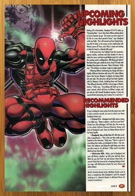 1997 Marvel Comics Deadpool Print Ad/Poster Joe Kelly Ed McGuinness Promo Art