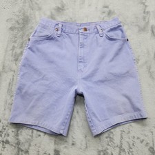 Vintage Wrangler Shorts Womens 14 Purple High Rise Bermuda Jorts Mom Casual 80s