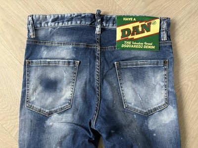100% ORIGINAL DSQUARED2 COOL GUY JEANS BIG LOGO 46 SKATER W.NEU