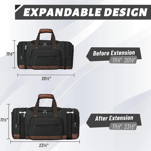Duffle Bag for Travel,Overnight Weekend Gym Carry On Luggage Bag, 50L Travel ... - Picture 3 of 6