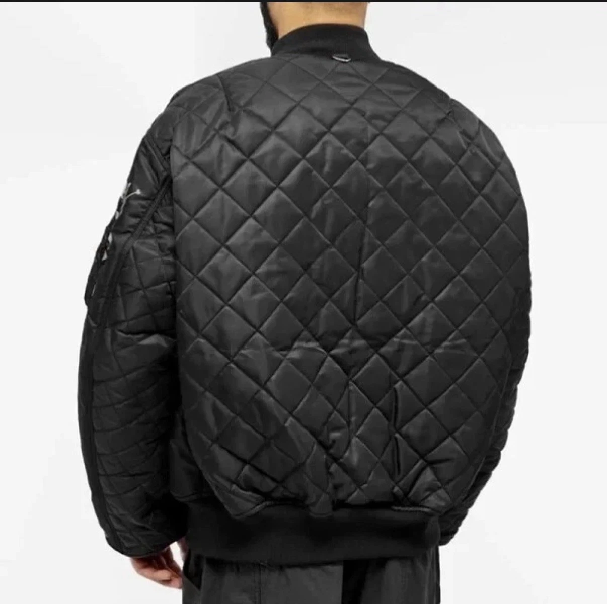 MASTERMIND WORLD X ALPHA INDUSTRIES PATCHWORK MA-1 BOMBER JACKET - product detail image 3