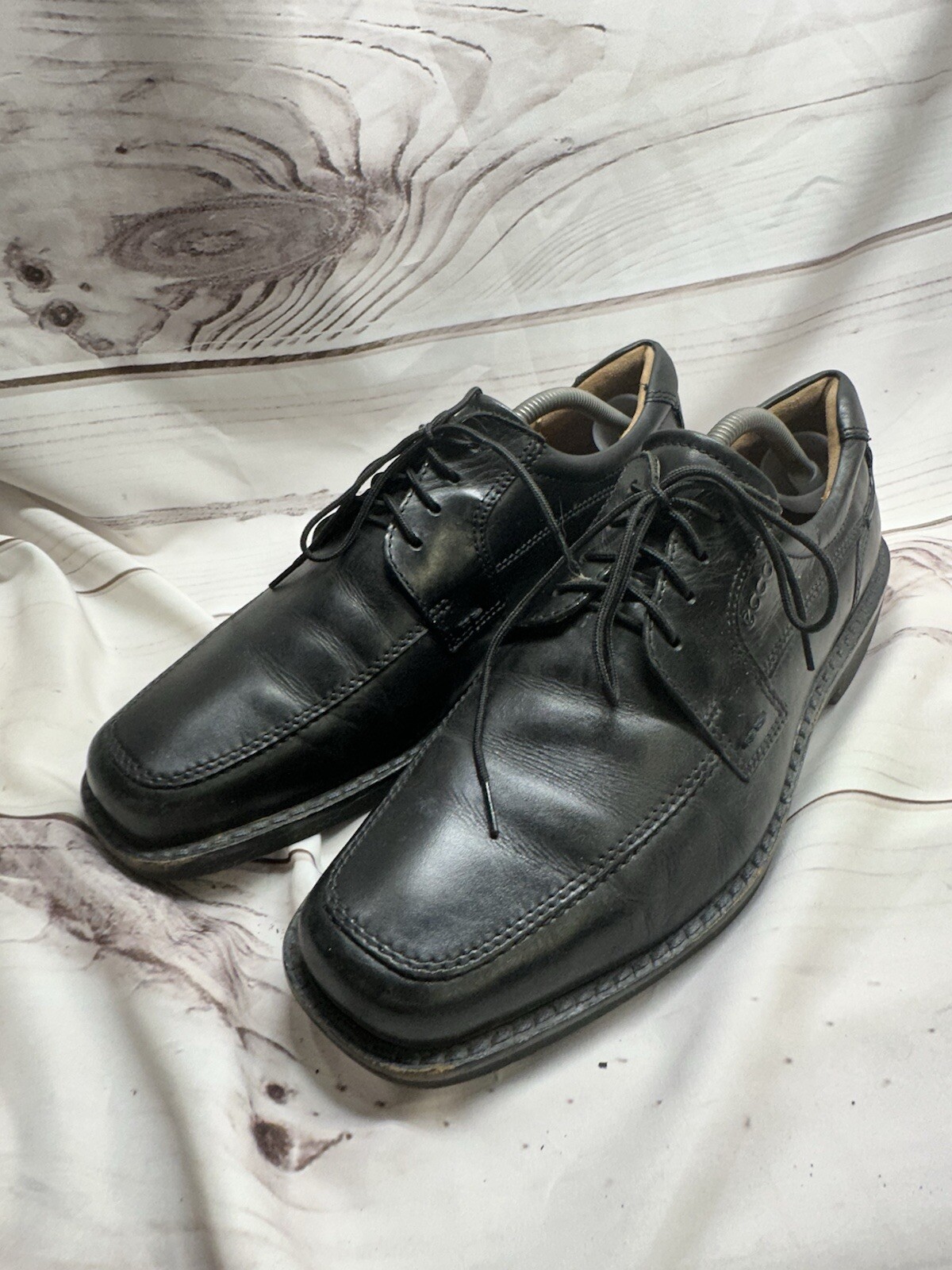 SAOLA Scarpe eleganti ECCO da uomo con lacci in pelle nera taglia 44 taglia US 10