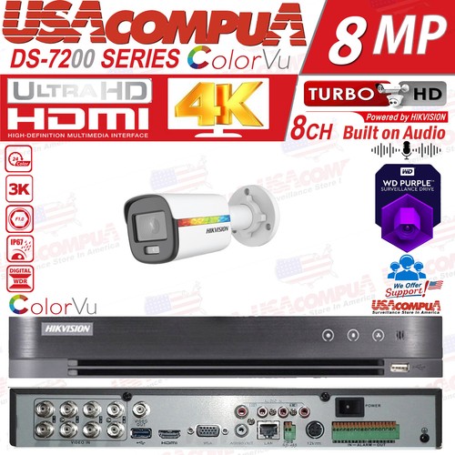 Hikvision 8CH 8MP CCTV ColorVu 5MP Outdoor Security Camera System 2.8mm - Picture 9 of 16