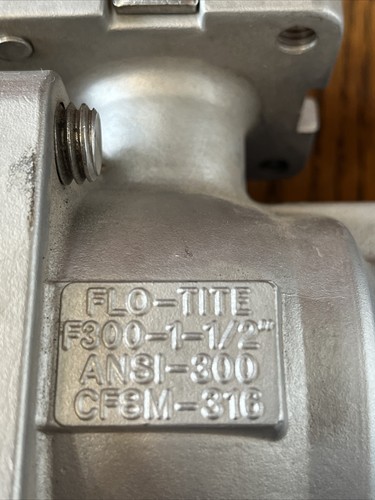 Flo-tite F300 Ball Valve Manual Stainless 1-1/2” NEW Qty-1 - Picture 4 of 20