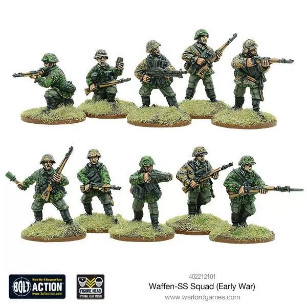 🌳28mm Warlord Games German Waffen SS Section, Early War, Bolt