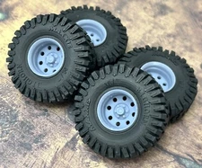 1/24 Scale: 15-Inch “Baja” Wheels W/ Huge 35-inch Mud Tires.  Resin