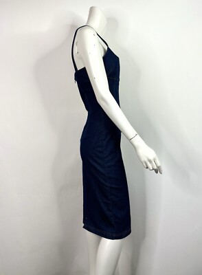 Vtg New Dolce & Gabbana D&G Blue Denim Dress 42 M | eBay