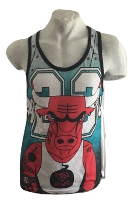 Chicago Bulls Style Herren T-Shirt T-Shirt Leicht Größe L Jersey Trikot