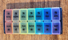 Extra Large Weekly Pill Organizer 2 Times a Day, XL AM PM Pill compartments.