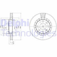 2X Delphi BG2443 Bremsscheibe FüR Daewoo Opel