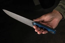 TOPS Dicer 8 Kitchen Chef´s Knife 7.5" S35VN Steel Blade Black/Blue G10 Handle