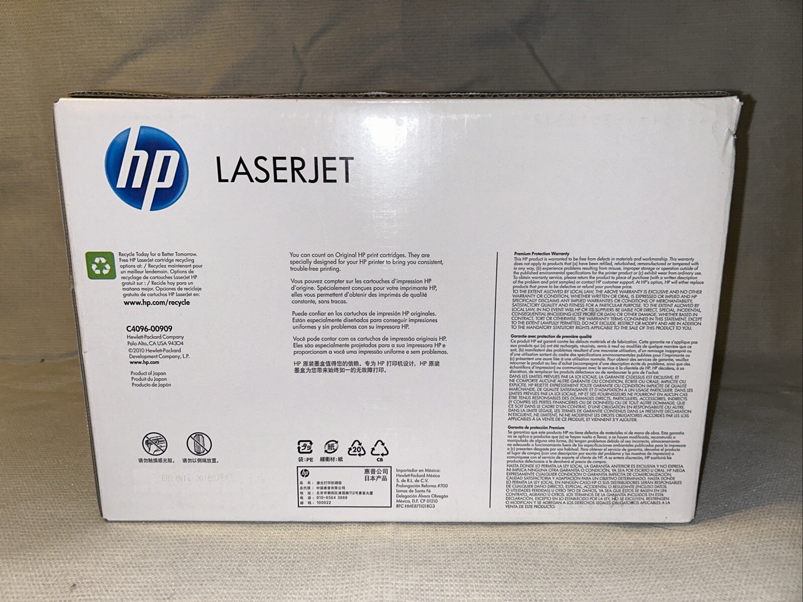 HP Laserjet 96A Black Print Cartridge Toner C4096A - New & Sealed