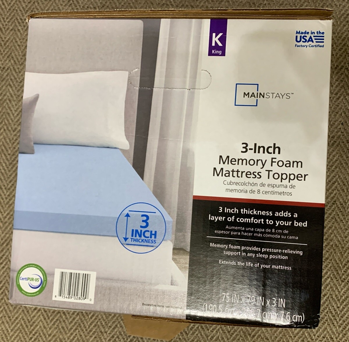 Mainstays Bed Foam Pad Walmart Mainstays 7-Zone Memory Foam