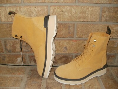 New Sorel Hi-Line Lace Tan Suede Booties Lady's 7 B Waterproof/MSRP $185