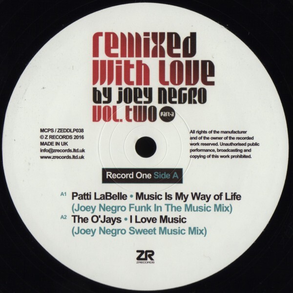 新品 Joey Negro Remixed With Love 2LPレコード VARIOUS Remixed With Love By Joey Negro Vol. 2 Part A Double LP