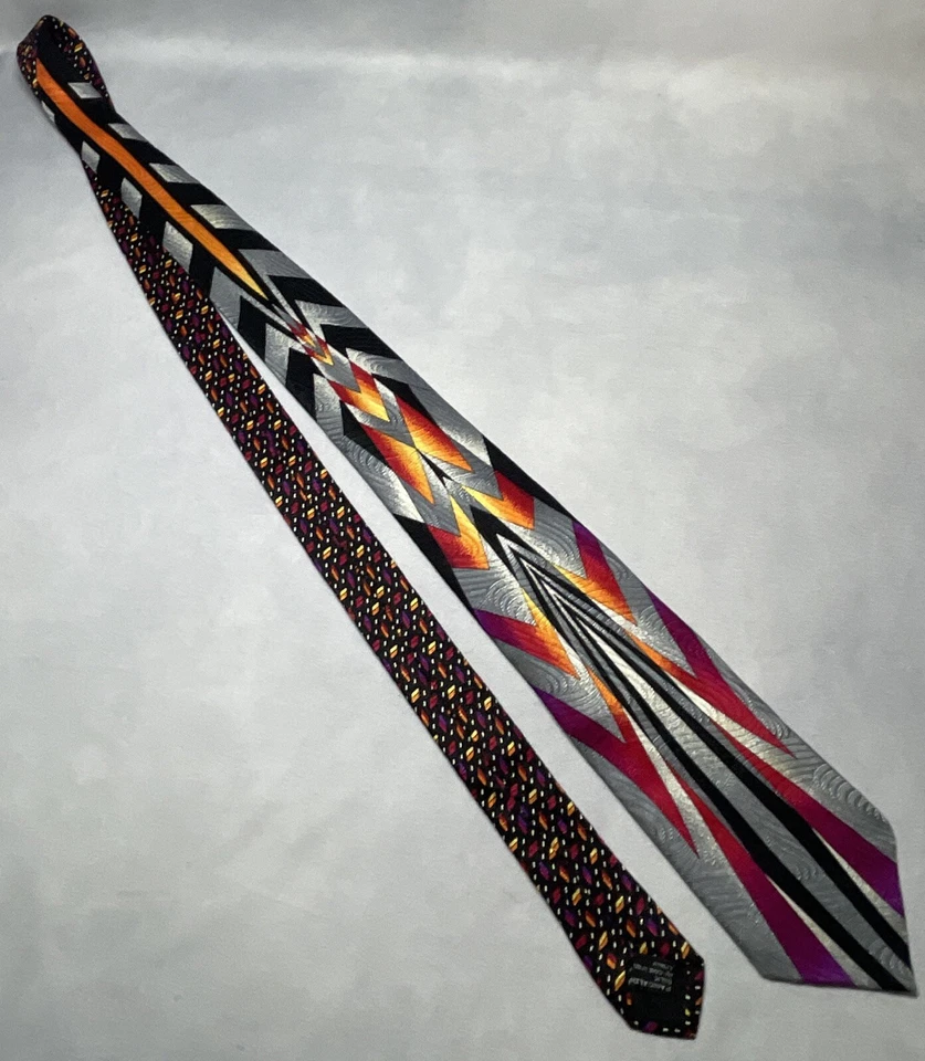 Vitaliano Pancaldi для галстука Barcelino мужской 100% шелк печать по всему многоцветный - Изображение 4 из 4