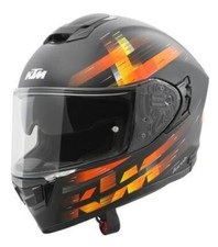 Casco integrale fibra moto KTM nero opaco arancione black orange helmet casque