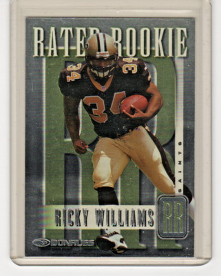 RICKY WILLIAMS 1999 Donruss RATED ROOKIES #RR3 (2489/5000) NEW ORLEANS SAINTS