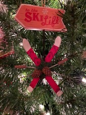 Wonderful New Kurt Adler 4.75" "To the Ski Lift" Christmas Ornament Free Ship 