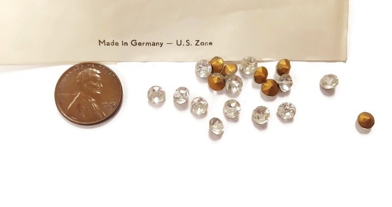 720 Vintage Germany US Zone Crystal Glass 5.5mm. SS25 Dentelle