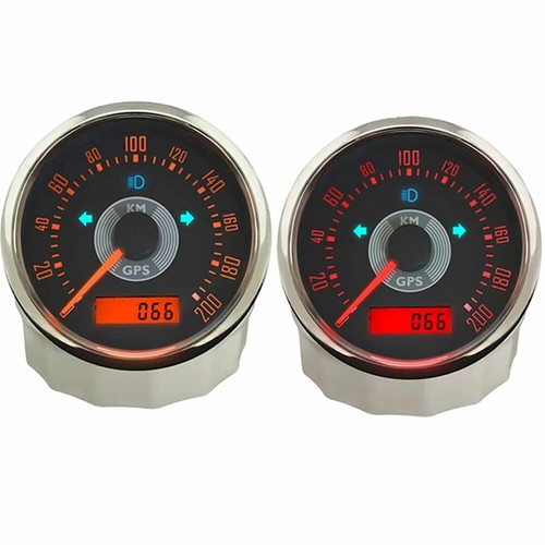 85mm Classical GPS Speedometer 0-200km/h with Backlight for Car Auto Motorcycle - Picture 5 of 10