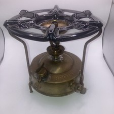 British Monitor Paraffin Vintage Camping Stove Brass with Iron Struts