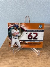 2023 Bowman Emmanuel Rodriguez Scouts Top 100 Orange #’d /25 - Twins BTP-62