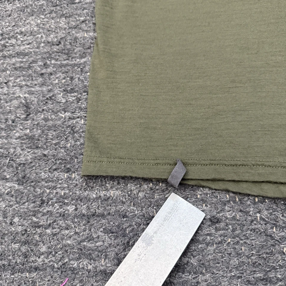 REI Co-op Pullover Mens Large Green 1/4 Zip Wool Zip Base layer Long Sleeve Hike - Image 3 of 4