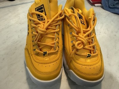 Fila Women s Disruptor II Canary Yellow Shoes, Size 8