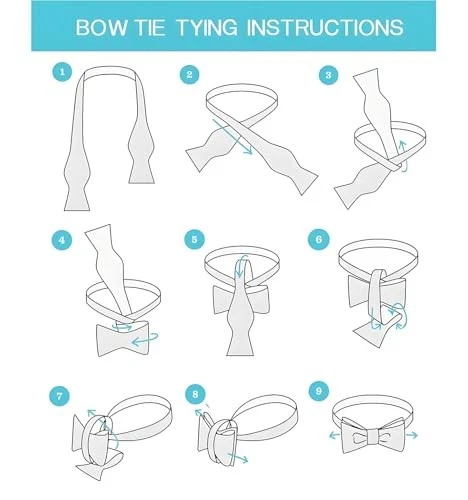  Self Tie Bow Ties and Lapel Pin for Men Paisley Solid Mens Bright Yellow - Image 3 of 4