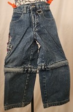 Carters Watch the Wear Carpenter Denim Jeans Pants To Shorts Boys Size 4 Vintage