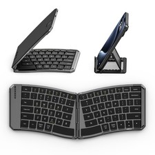 Foldable Bluetooth Keyboard, Ergonomic Keyboard with Bluetooth Connection