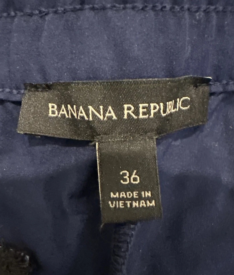 Pantalones Banana Republic para Hombres 36x30 Tech Híbridos Cintura Elástica Tobillo Jogger Azul Marino Foto 4 de 4