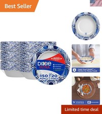 Dixie Ultra Paper Bowls 20oz 150 Count Microwave Safe Disposable Compostable
