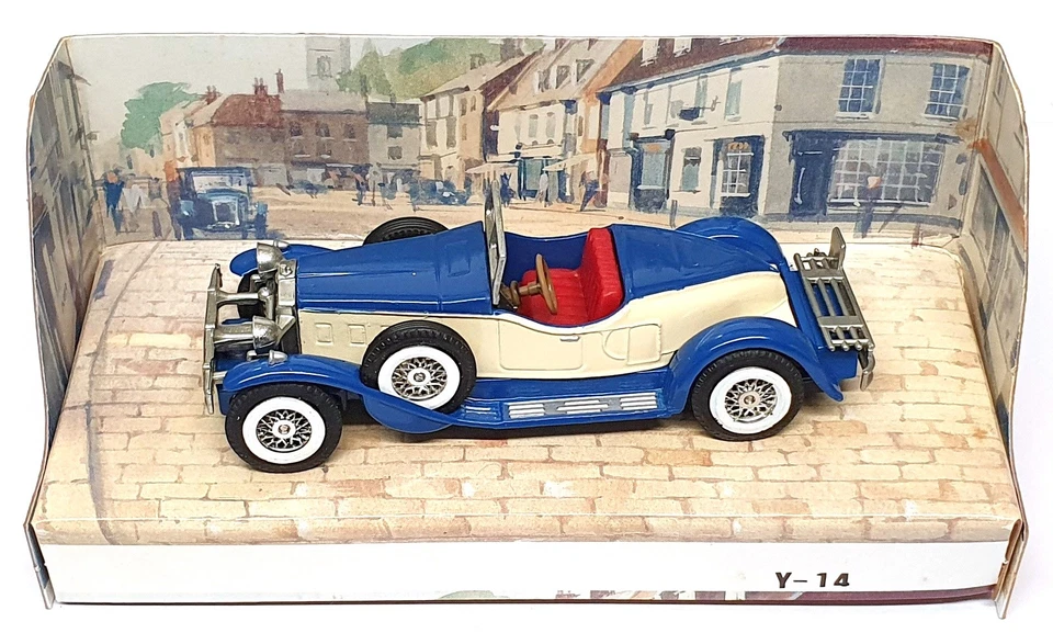 Matchbox Appx 10cm Long Diecast Y-14 - 1931 Stutz Bearcat - Blue/Cream - Image 4 of 4