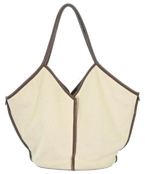 HEREU Ivory Canvas Tote Bag with Pouch in Good Used Condition Ships from Japan