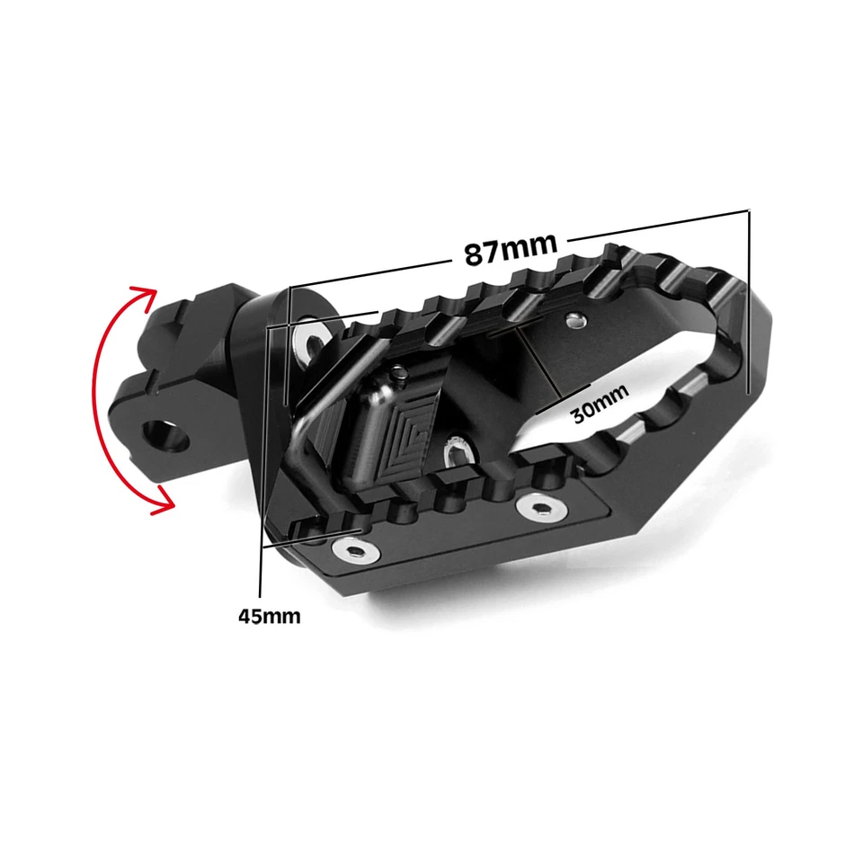estriberas descensoras delanteras TOUR 25 mm negras para Ducati Monster 1000/ie todo el año Foto 4 de 4