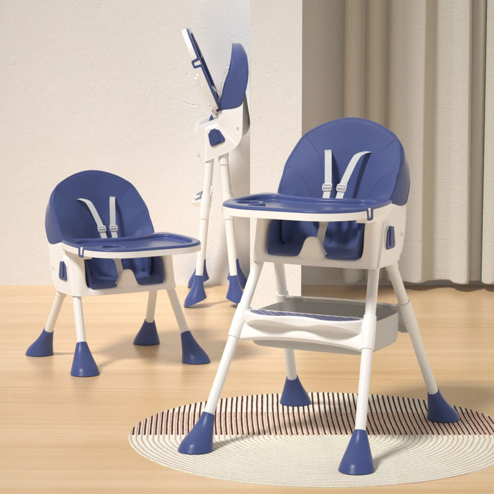 High Chair Baby Toddler with Removable Dining Tray 5-Point Harness Foldable Blue
Opens in a new wind
