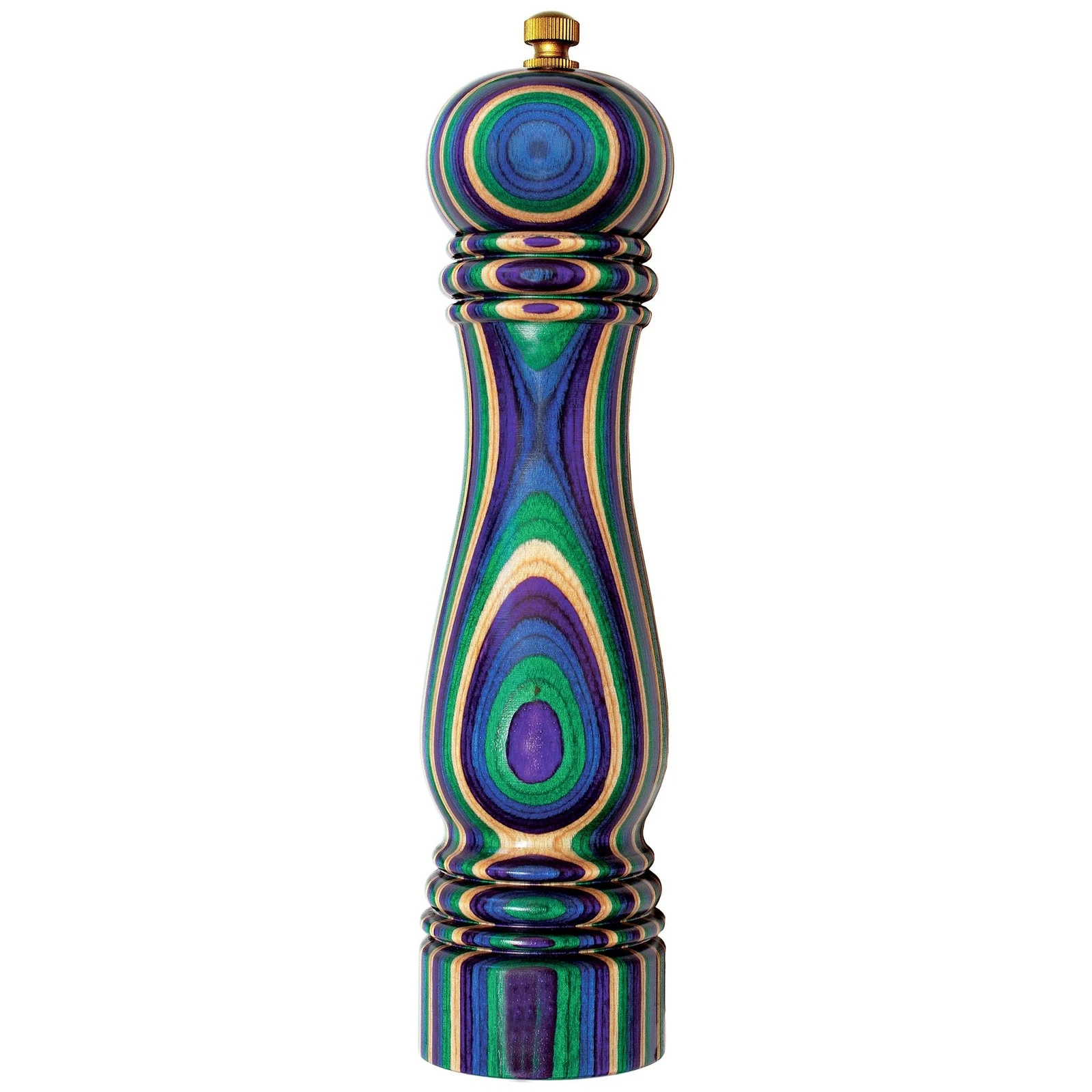 Baltique Mumbai Pepper Grinder – 8 Inch Colorful Wooden Pepper Mill with Adju...