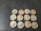 1960s Washington Quartersr All Silver 12 Coin Lot. 90% Silver Free Ship