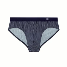 HOM L99726 Navy Print Cotton Blend Ramatuelle Comfort Mini Briefs HO1 Size S