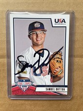 2019 Panini Stars & Stripes USA Baseball Samuel Dutton Signed Autographed