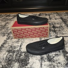 Vans Authentic Classic Canvas Black Black Skate Men Women Shoes