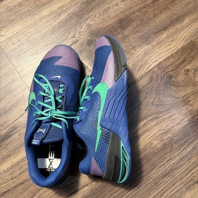 Nike Metcon 7 Womens Cross Training Gym Shoes Blue/ Green Sz 10 Workout Pro